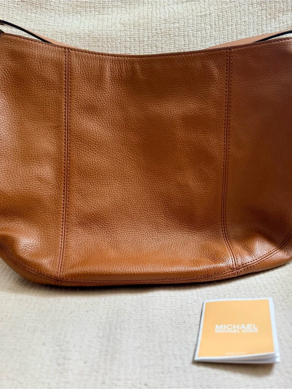 Michael Kors Brown Leather Shoulder Hobo with Tassel